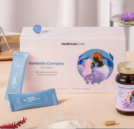 HealthLabs FertileMe Complex For Men suplement diety dla wsparcia płodności i funkcji rozrodczych dla mężczyzn 30 kapsułek + 30 saszetek