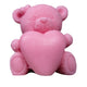 LaQ Happy Soaps Różowy Duży Miś z Sercem naturalne mydło glicerynowe Wiśnia 120g