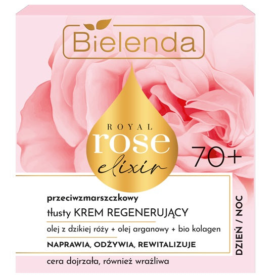 Bielenda Royal Rose Elixir przeciwzmarszczkowy tłusty krem regenerujący 70+ 50ml