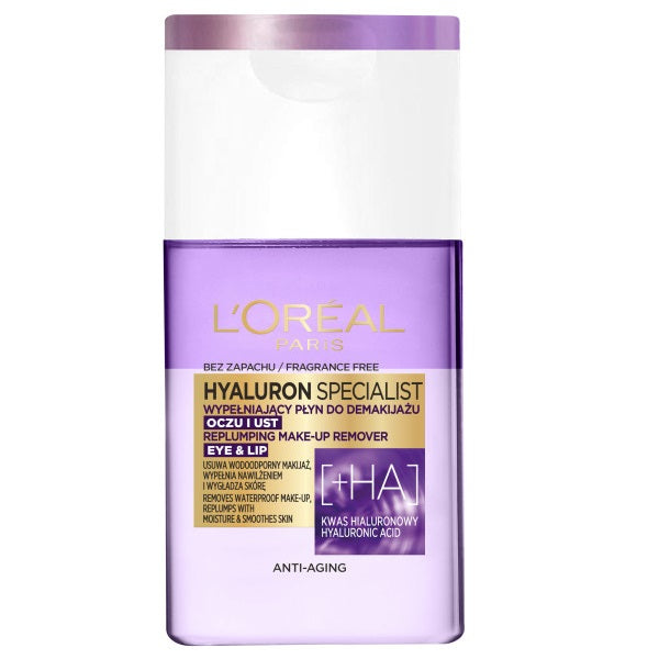 L'Oreal Paris Hyaluron Specialist wypełniający płyn do demakijażu oczu i ust 125ml