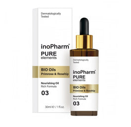 InoPharm Pure Elements BIO Oils Primrose & Rosehip serum do twarzy i szyi z dziką różą i wiesiołkiem 30ml