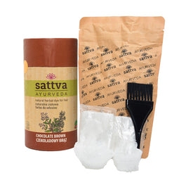 Sattva Natural Herbal Dye for Hair naturalna ziołowa farba do włosów Chocolate Brown 150g