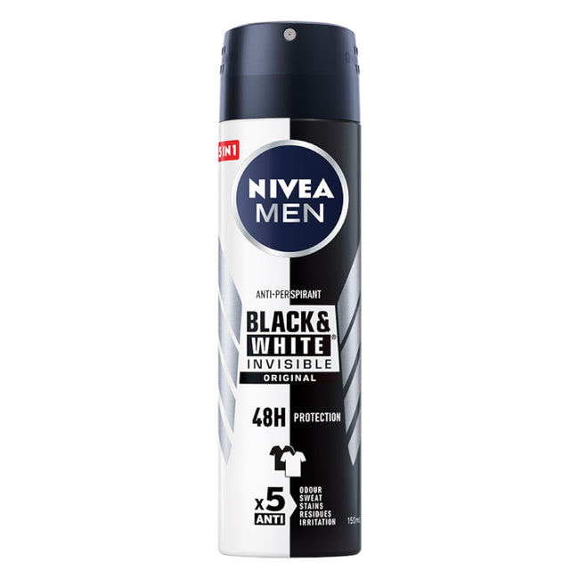 Nivea Men Black&White Invisible Original antyperspirant spray 150ml