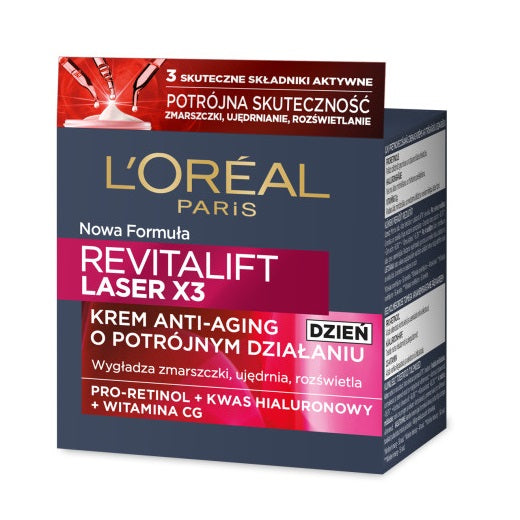 L'Oreal Paris Revitalift Laser X3 krem anti-aging o potrójnym działaniu na dzień 50ml