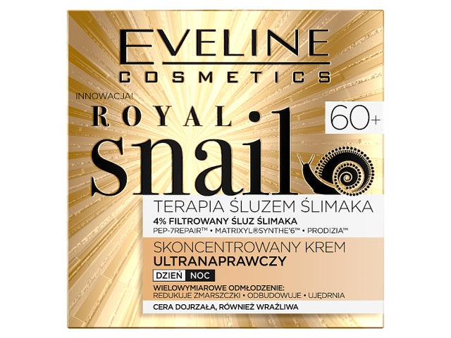 Eveline Cosmetics Royal Snail 60+ skoncentrowany krem ultranaprawczy na dzień i na noc 50ml