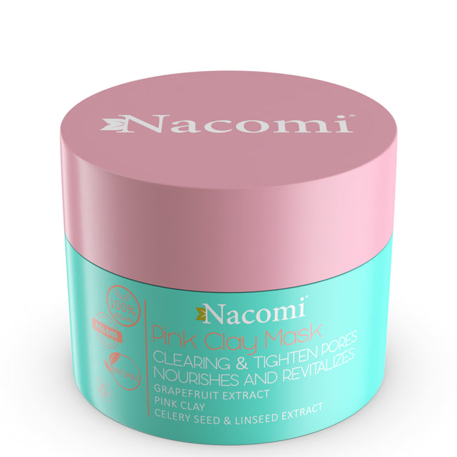 Nacomi Vegan Pink Clay Mask maska różowa oczyszczająco ściągająca 50ml