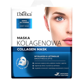 L'biotica Maska kolagenowa na tkaninie - wygładza i liftinguje 23ml