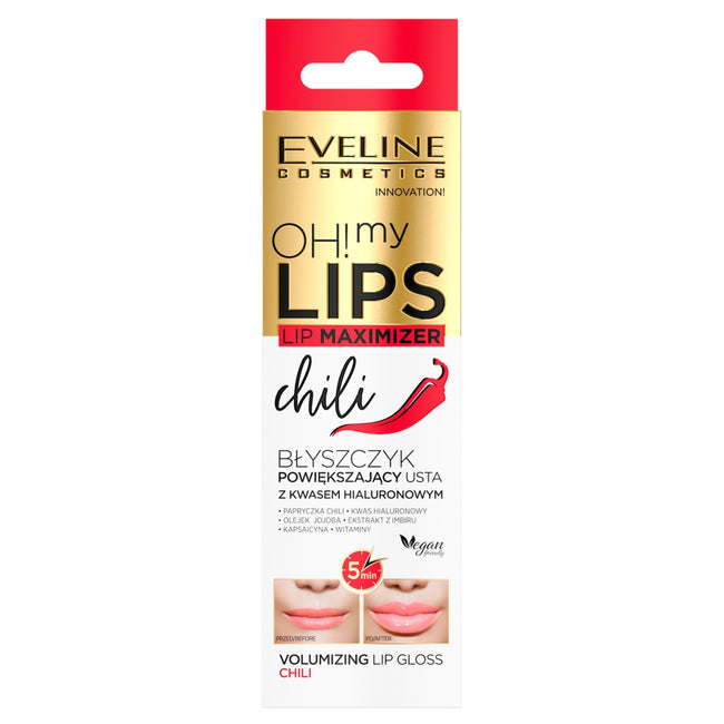 Eveline Cosmetics Oh! My Lips Lip Maximizer błyszczyk powiększający usta z kwasem hialuronowym Chili 4.5ml