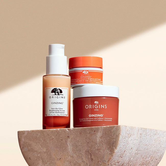 Origins GinZing™ Into the Glow Brightening Serum serum rozświetlające z witaminą C i kwasami AHA i BHA 30ml