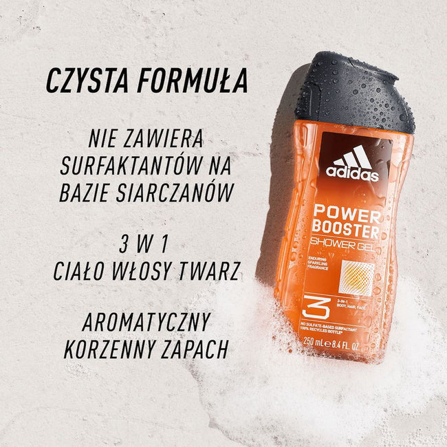 Adidas Power Booster żel pod prysznic dla mężczyzn 250ml