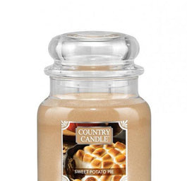Country Candle Średnia świeca zapachowa z dwoma knotami Sweet Potato Pie 453g