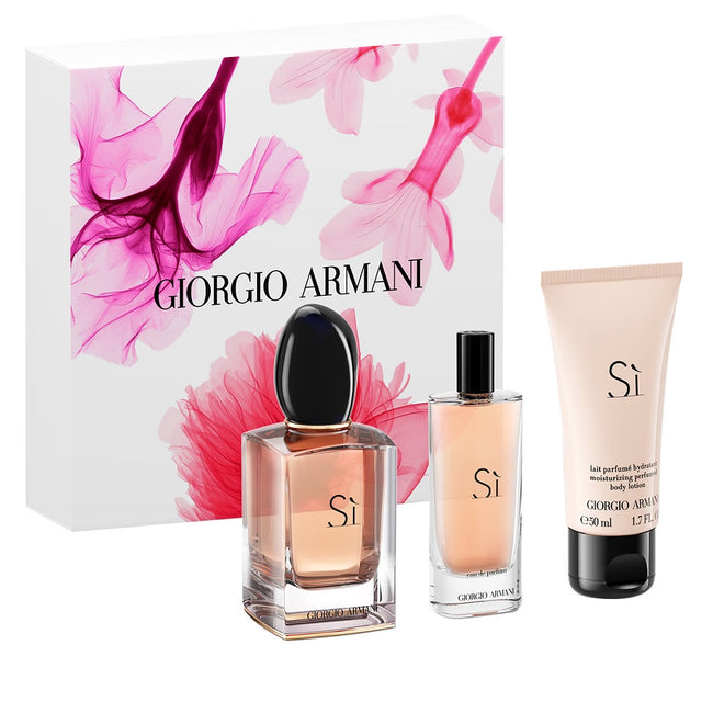 Giorgio Armani Si zestaw woda perfumowana spray 50ml + woda perfumowana spray 15ml + balsam do ciała 50ml