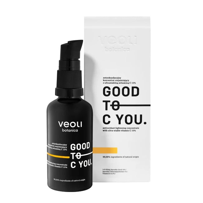 Veoli Botanica Good To C You antyoksydacyjny koncentrat rozjaśniający z ultrastabilną witaminą C 15% 40ml