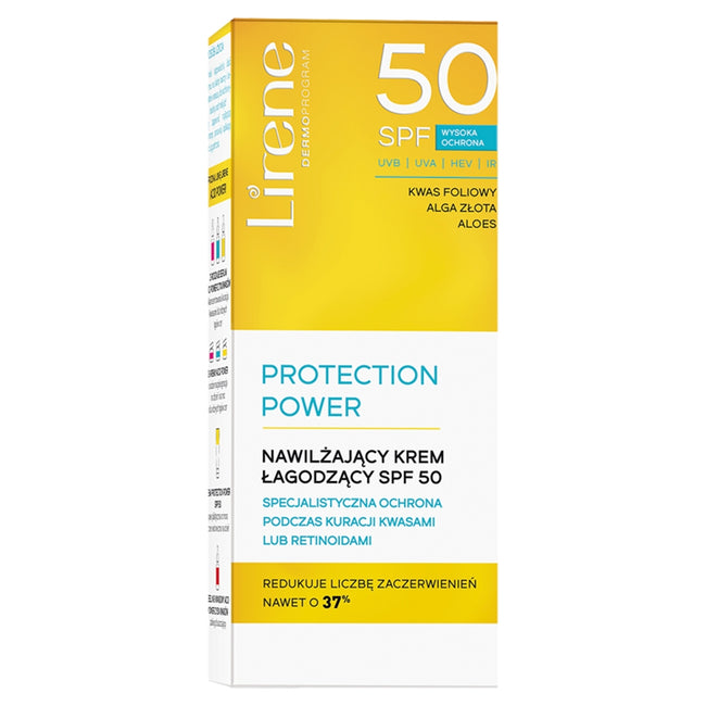 Lirene Protection Power nawilżający krem łagodzący SPF50 50ml