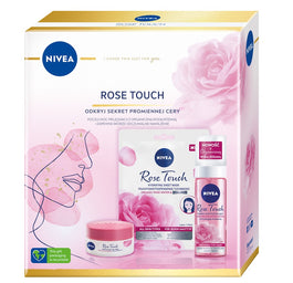 Nivea Rose Touch zestaw nawilżający żel-krem do twarzy 50ml + pianka oczyszczająca do twarzy 150ml + intensywnie nawilżająca maska w płachcie 1szt