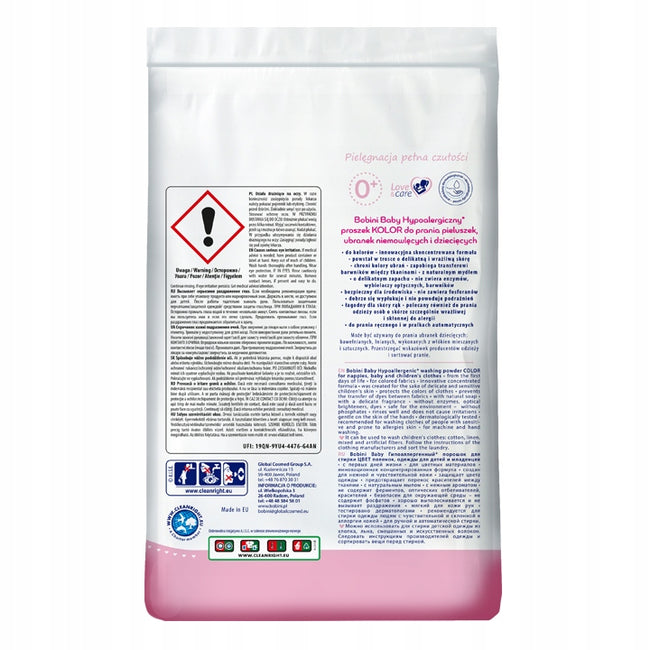 Bobini Baby hipoalergiczny proszek do prania ubranek kolor 1.2kg