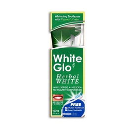 White Glo Herbal White Toothpaste wybielająca ziołowa pasta do zębów 100ml + szczoteczka do zębów
