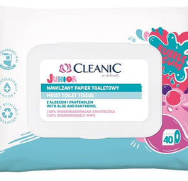 CLEANIC Junior Moist Toilet Tissue nawilżany papier toaletowy Bubble Gum 40szt.