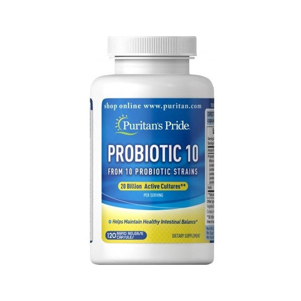 Puritan's Pride Probiotic 10 suplement diety 120 kapsułek