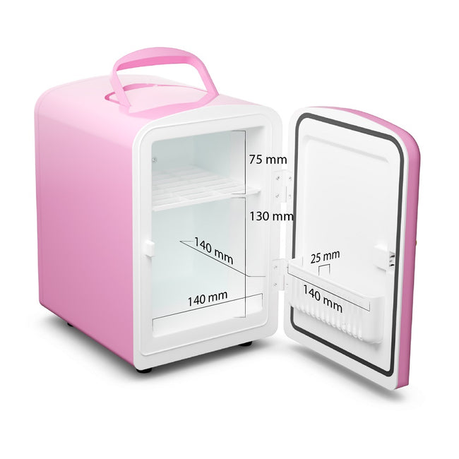 Fluff Cosmetics Fridge lodówka kosmetyczna ze złotym logo Różowa