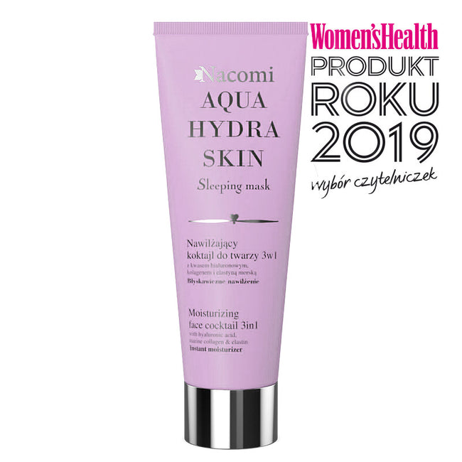 Nacomi Aqua Hydra Skin Moisturizing Face Cocktail 3in1 nawilżający koktajl do twarzy 3w1 85ml