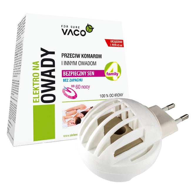 Vaco Elektro + płyn uzupełniający na owady bez zapachu 1szt