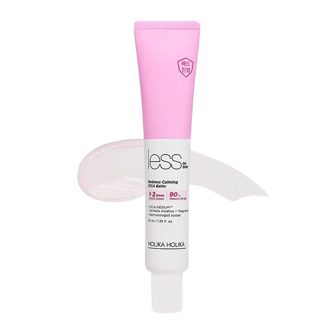 HOLIKA HOLIKA Less On Skin zestaw Redness Calming CICA Cleansing Foam pianka myjąca do twarzy 150ml + CICA Balm krem do skóry wrażliwej i zaczerwienionej 40ml