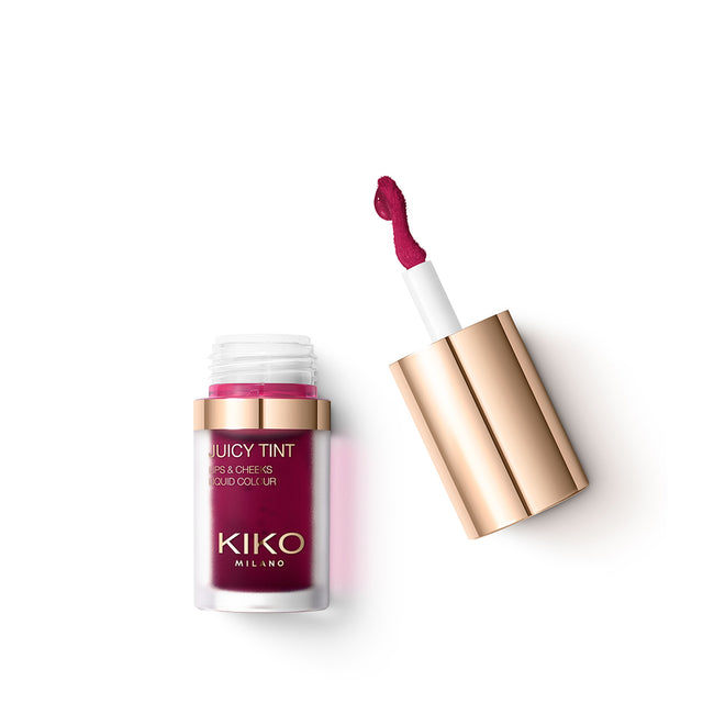 KIKO Milano Juicy Tint Lips & Cheeks Liquid Colour pomadka do ust i róż do policzków 2w1 03 Impressive Burgundy 5ml