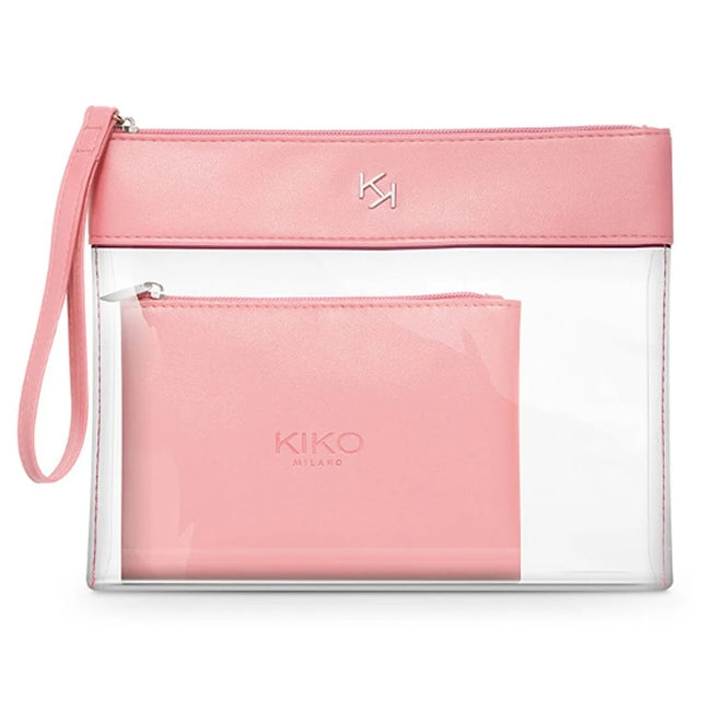 KIKO Milano Transparent Beauty Case przezroczysta kosmetyczka z wewnętrzną saszetką 003 Pink