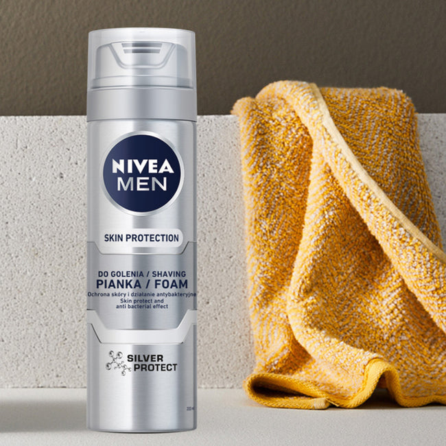 Nivea Men Skin Protection pianka do golenia Silver Protect 200ml