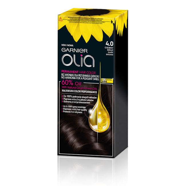 Garnier Olia farba do włosów 4.0 Ciemny Brąz