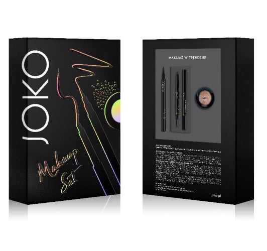 Joko Makeup Set 1 zestaw Eyeliner Perfect Wings + Brow Pencil 2 + Eyeshadow Mono 504
