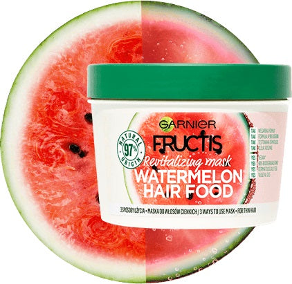 Garnier Fructis Watermelon Hair Food rewitalizująca maska do włosów cienkich 390ml