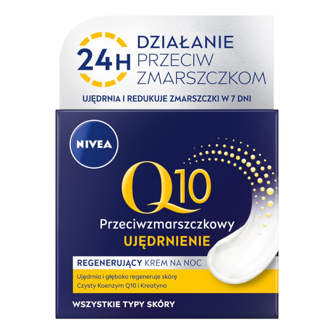 Nivea Q10 Power przeciwzmarszczkowy nawilżający krem na noc 50ml