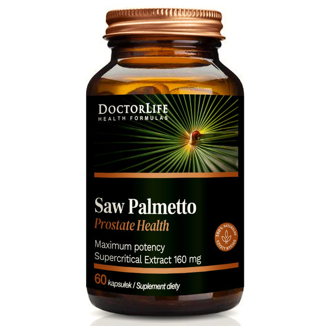 Doctor Life Saw Palmetto ekstrakt z owoców palmy sabałowej 160mg suplement diety 60 kapsułek