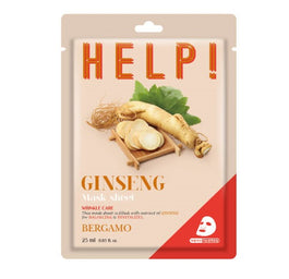 BERGAMO Help Sheet Mask maska do twarzy z Ginseng 25ml