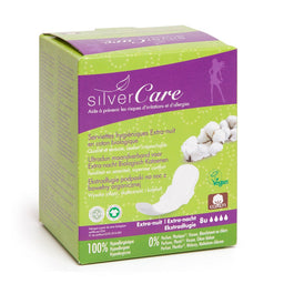 Masmi Silver Care ekstradługie podpaski na noc z bawełny organicznej 8szt