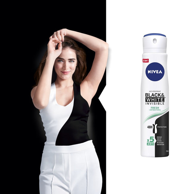 Nivea Black&White Invisible Fresh antyperspirant spray 250ml