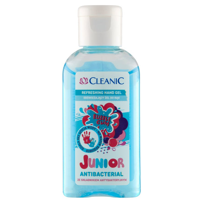 CLEANIC Junior Antibacterial Refreshing Hand Gel odświeżający żel do rąk dla dzieci Bubble Gum 50ml