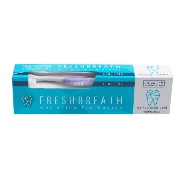 Beauty Formulas Freshbreath Whitening Toothpaste wybielająca pasta do zębów 100ml + szczoteczka do zębów
