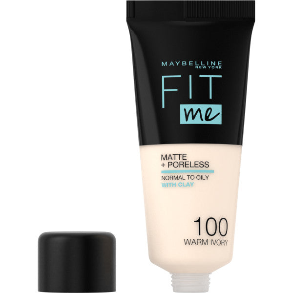 Maybelline Fit Me Matte & Poreless Foundation matujący podkład do twarzy 100 Warm Ivory 30ml
