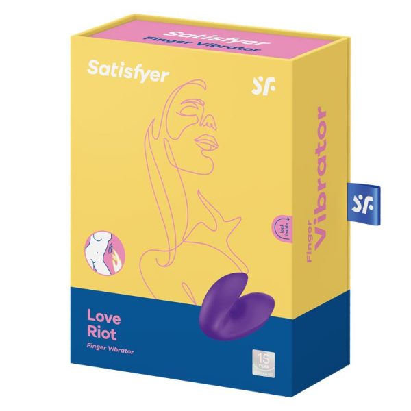 Satisfyer Love Riot wibrator na palec Purple