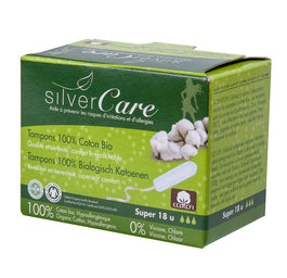 Masmi Silver Care tampony bez aplikatora z bawełny organicznej Super 18szt