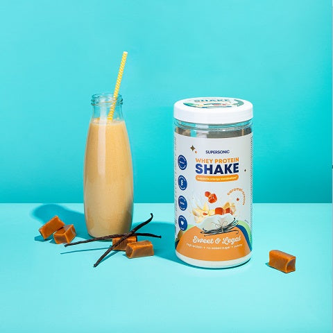 Supersonic Shake proteinowy wspierający metabolizm energetyczny o smaku karmelowo śmietankowym 560g