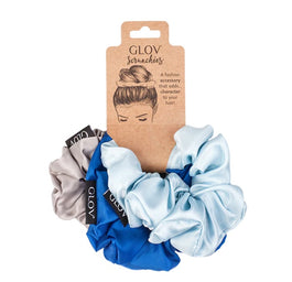 Glov Scrunchies zestaw gumek do włosów Blue 3szt
