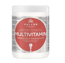 Kallos KJMN Multivitamin Energising Hair Mask energetyzująca maska do włosów z ekstraktem z żeń-szenia i olejem awokado 1000ml