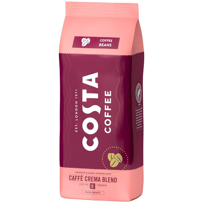 COSTA COFFEE Caffe Crema Blend kawa palona ziarnista Dark Roast 1000g