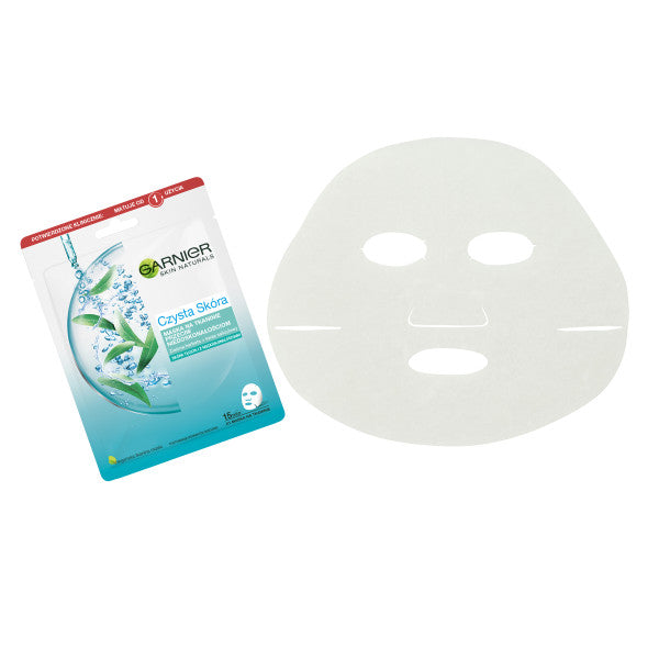 Garnier Czysta Skóra oczyszczająca maska na tkaninie przeciw niedoskonałościom z kwasem salicylowym 23g