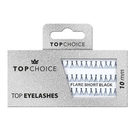 TOP CHOICE Top Eyelashes kępki rzęs Flare Short Black 10mm 37924