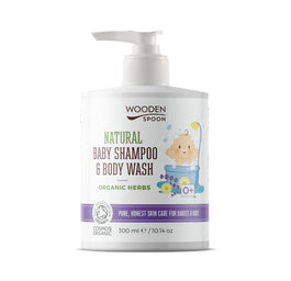 Wooden Spoon Natural Baby Shampoo & Body Wash żel pod prysznic i szampon do włosów dla dzieci 2w1 300ml